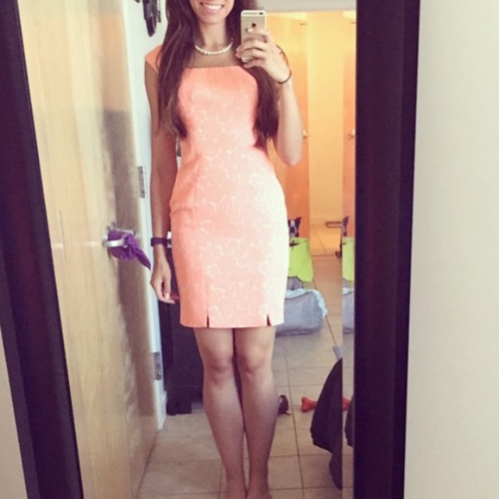 Yoana Baraschi coral dress